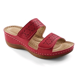 Mules ajourées Mahée Rouge - taille 36