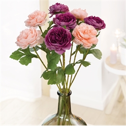 Rose artificielle Pêche