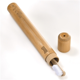 Support ou étui brosse à dents bambou