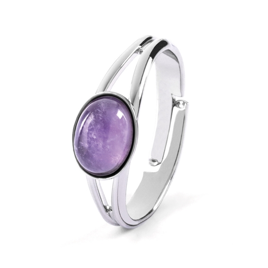 Bague ajustable: pierre au choix