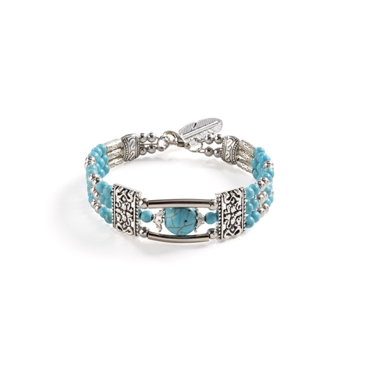 Bracelet argent et turquoise