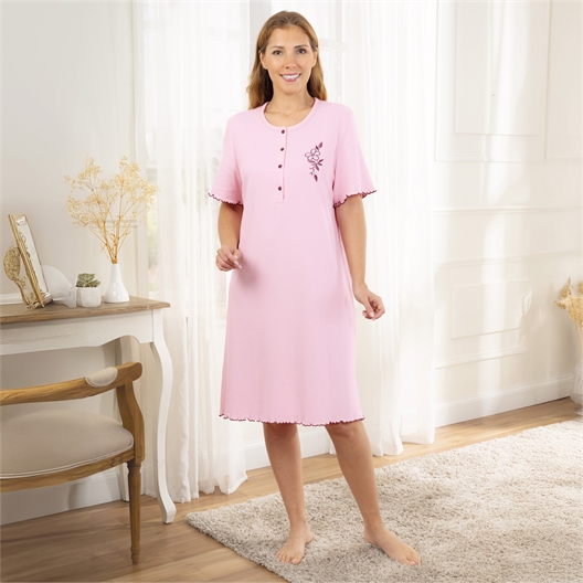 Chemise de nuit en maille Rose - taille XL