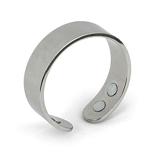 Bague ajustée magnétique Coloris argenté