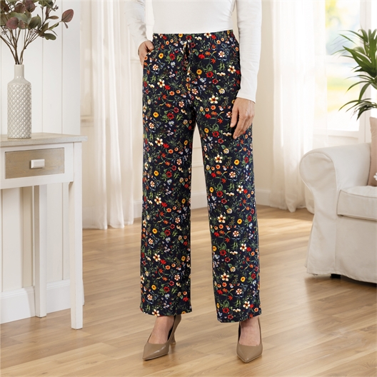 Pantalon Fluide Fleuri Femme - Taille 34 - Neuf Sans étiquettes - Style Bohème Et Confortable