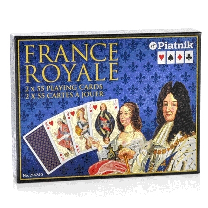 2 jeux de 54 cartes France Royale