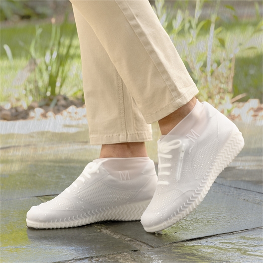 Lot de 2 paires de couvre-chaussures waterproof Noir + blanc - taille 36/40