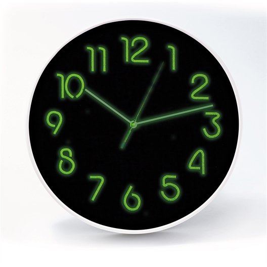 Horloge luminescente murale