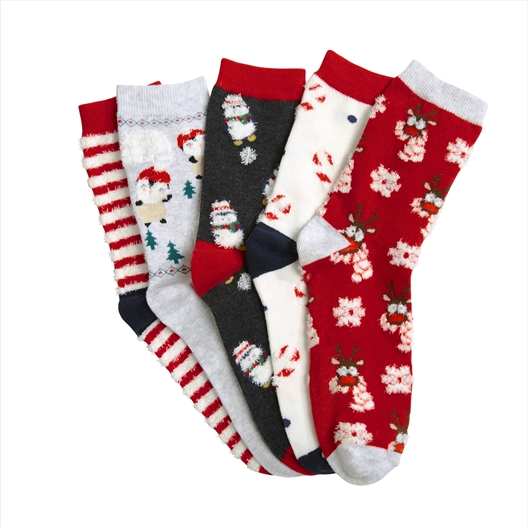Lot de 5 paires de chaussettes Noël - taille 36/38