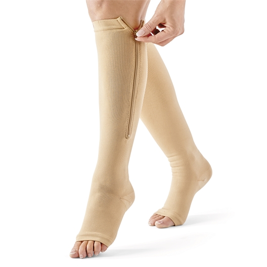 Mi-bas de contention beige ou rose