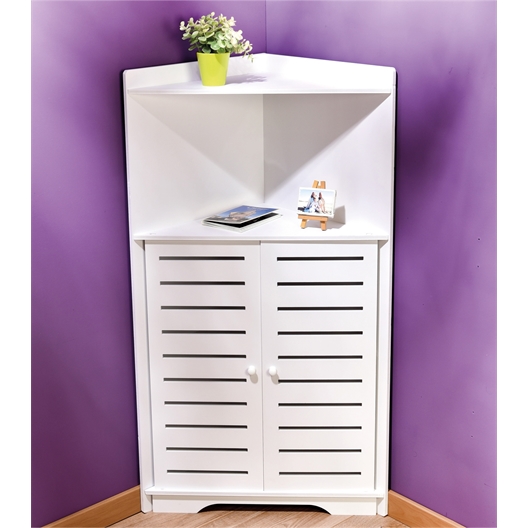 Meuble d'angle blanc