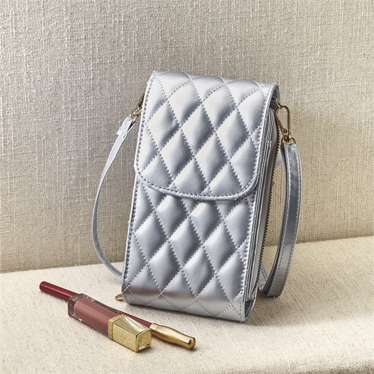 Pochette matelassée doré ou argenté