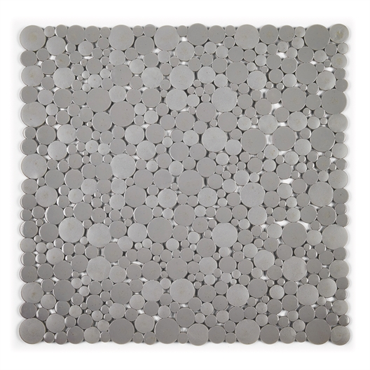 Tapis de douche galets gris