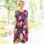 Robe imprimée fond noir