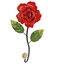 Porte manteau fleur rouge