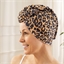 Serviette cheveux imprimée léopard