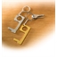 Lot de 2 porte-clefs évite-contamination