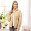 Veste zippée chaude beige