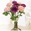 Rose artificielle violet ou pêche